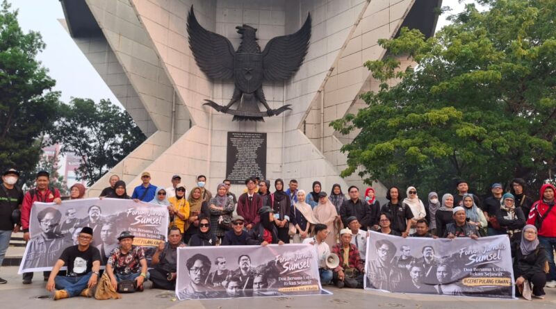 Jurnalis Sumsel Gelar Doa Bersama untuk Delapan Korban Hilang di Selat Sunda